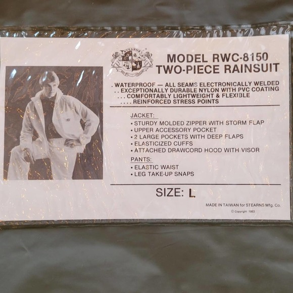 Vintage stearns 2 piece rainsuit - Picture 2 of 4
